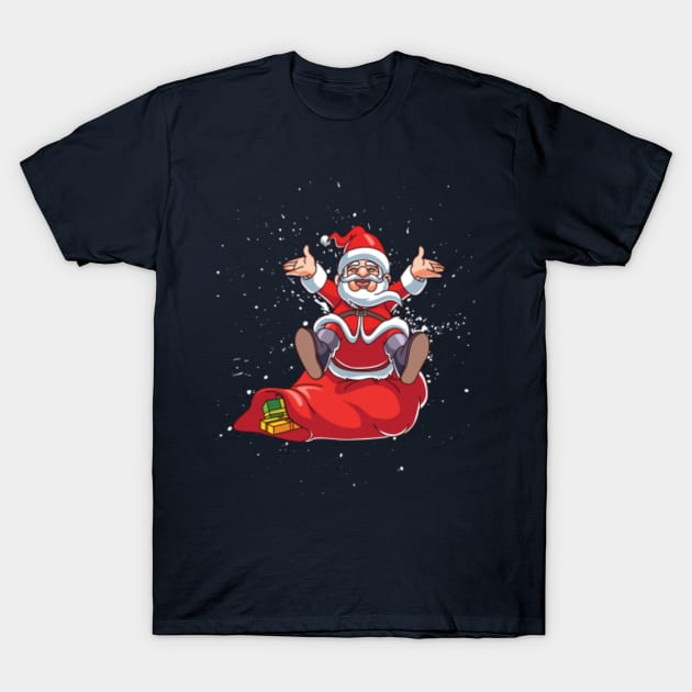 Santa Clause Happy T-Shirt by HBfunshirts